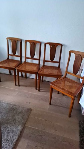 Antike esszimmerstuhl holz - 4x,