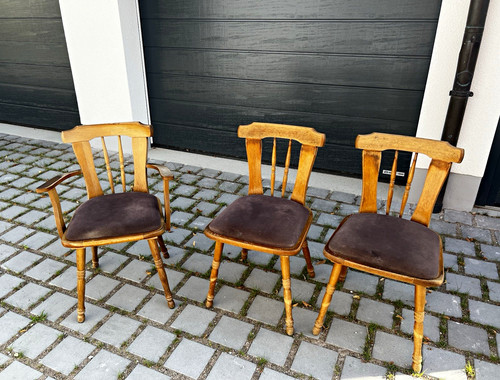 3er set esszimmerstühle - esszimmerstühle, holz