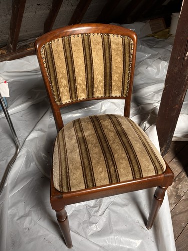 Vintage polsterstuhl holz mit - vintage,